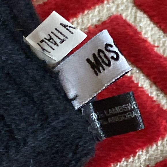 Moschino Lambswool Angora Stretch Embroidered Gloves Never Used Made in Italy - Picture 11 of 16